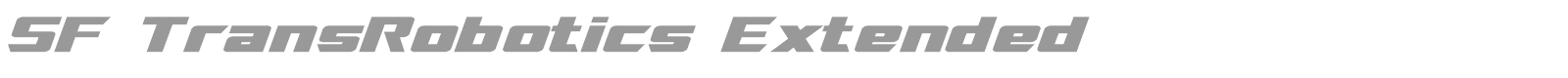 SF Trans Robotics font preview